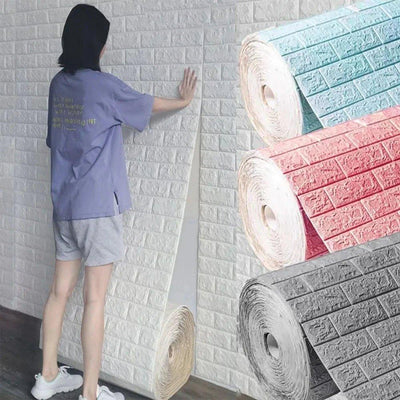 3D Foam Brick Pattern DIY Waterproof Wall Stickers  AllianceFlowwers   