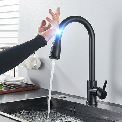 Pull Out Sensor Black Kitchen Faucet  AllianceFlowwers Black C  